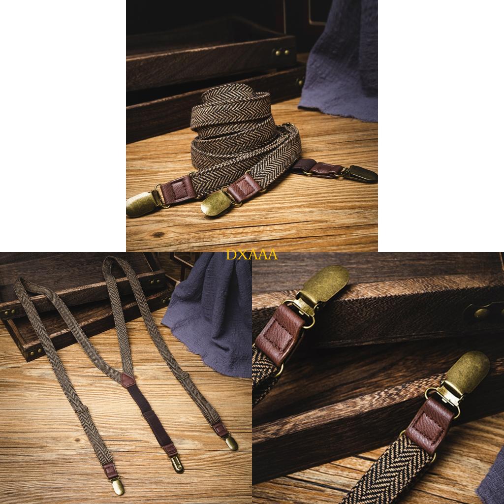 Suspender Clip Formal - DXAA Men Elastic Suspenders 3 Clip