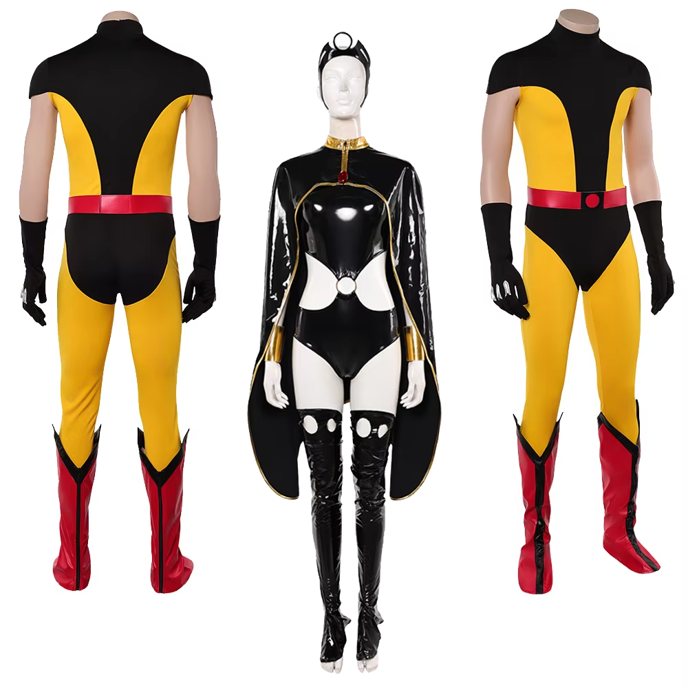 Men Formal Wear With Boots - Wolf Logan Cosplay Bodysuit Storm Ororo