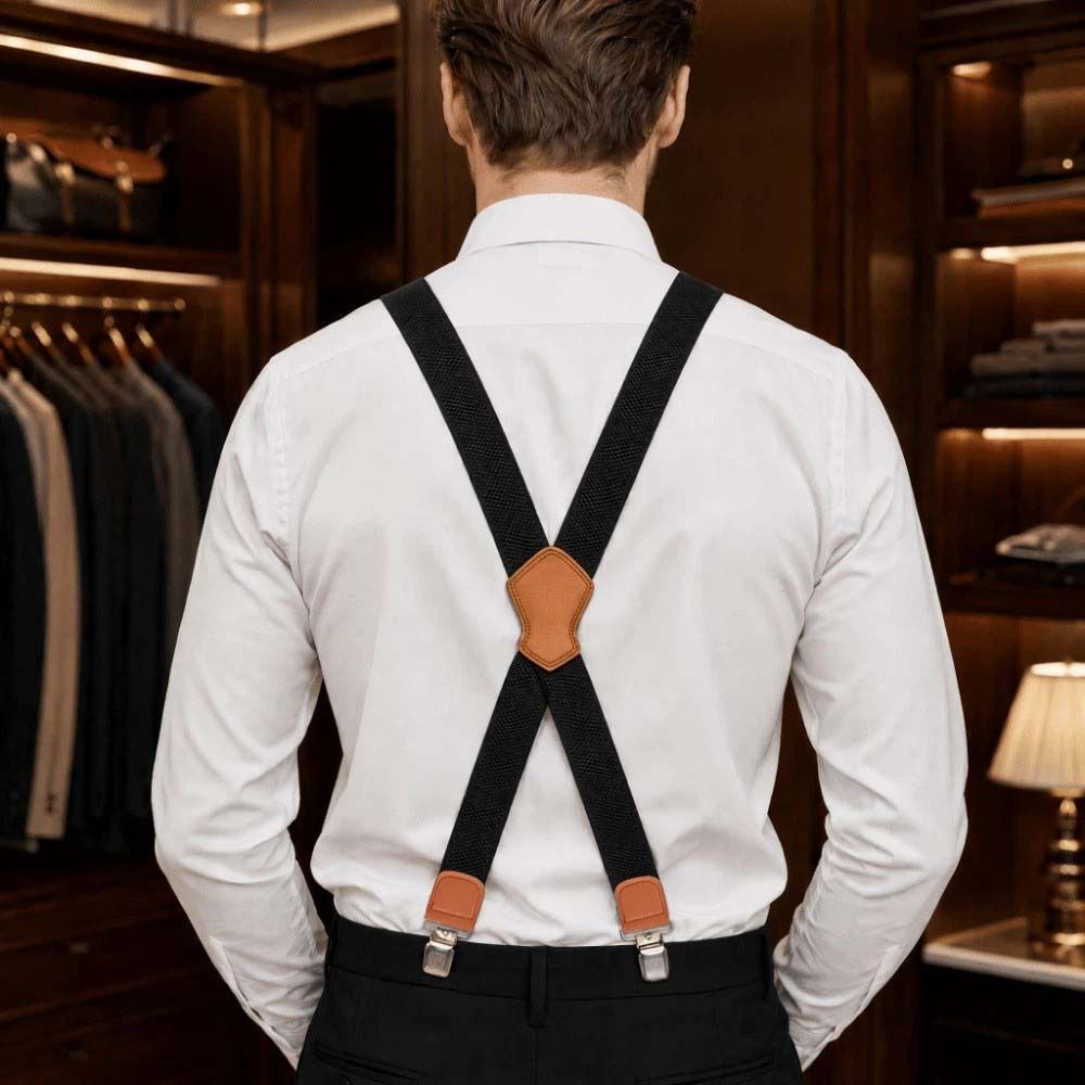 Suspender Clip Formal - New Elastic Heavy Duty Suspenders Adjustable