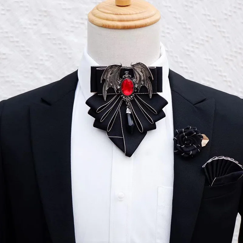 Men Formal Wear Shirts - Men's Bow Tie Brooch Set British