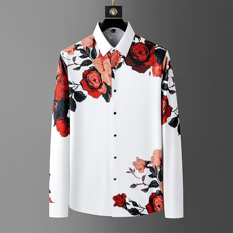 Men Formal Wear Shirts - Luxury High Quality Mens Vintage Floral