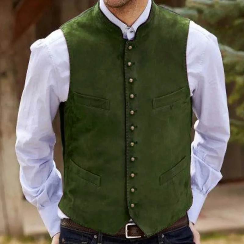 Men Vest Coffee Suede Velvet S - Men Formal Wear Vest review and price