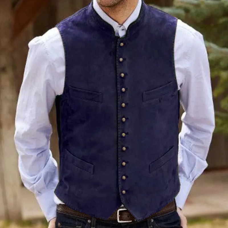 Men Vest Coffee Suede Velvet S - Men Formal Wear Vest review and price