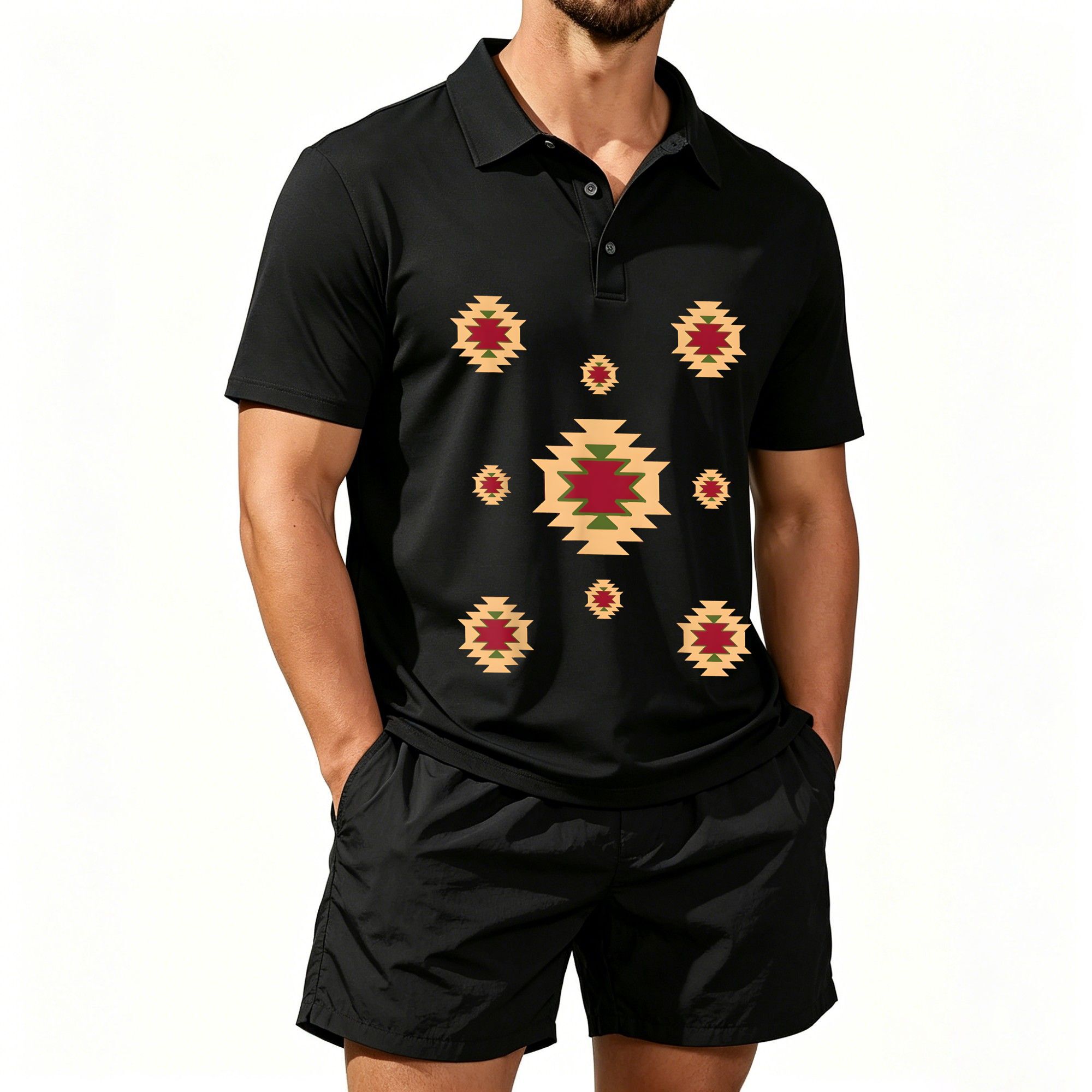 Men's Short-Sleeved Polo Shirt - Men'S Ethnic & Formal Designer Wear Studio S review and price