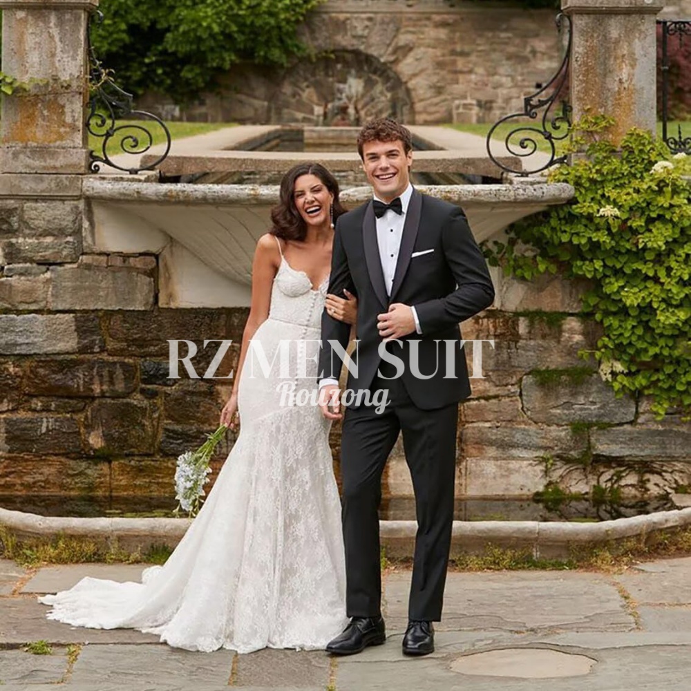 Mens 3 Piece Tuxedo Suit Slim  - Men Formal Wear Vest review and price