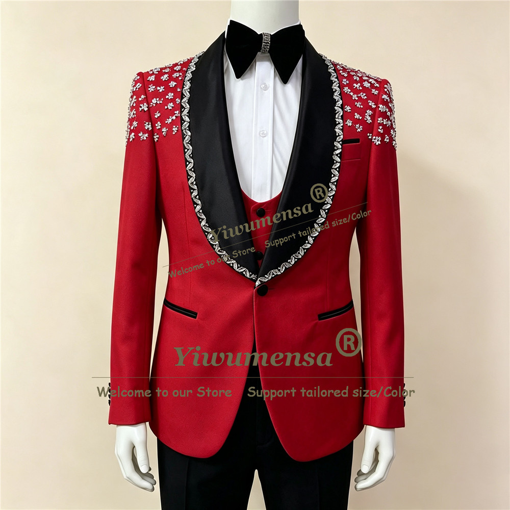 Luxury Diamond Beaded Men's Su - Men Formal Wear Vest review and price