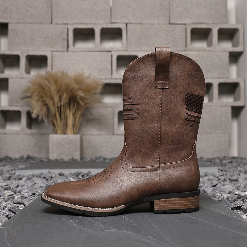 Men Western Cowboy Boots Squar - Men'S Ethnic & Formal Designer Wear Studio S review and price