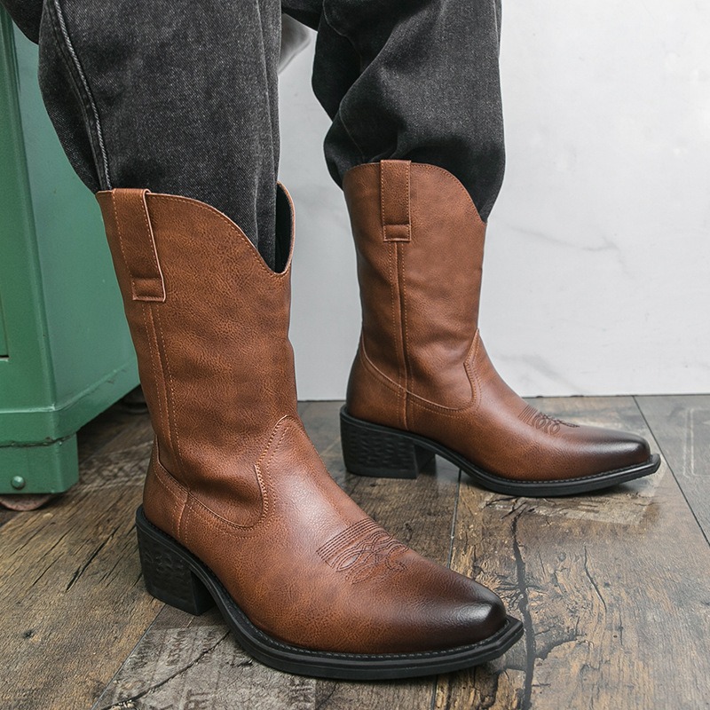 Men Boots Classic Embroidery W - Men'S Ethnic & Formal Designer Wear Studio S review and price